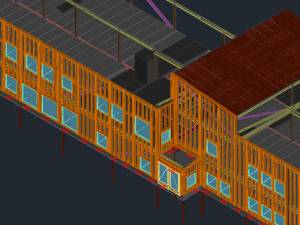 Mudel koos teras- ja raudbetoonkonstruktsioonidega